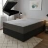 Colchão Casal Exclusive Foam HR 33 + Base Box Baú Corino Preto – ORTOBOM + BIOSTAR