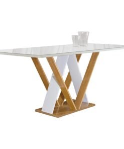 Mesa Dallas 120 (Tampo Londres) Cinamono/Off White – CEL MÓVEIS