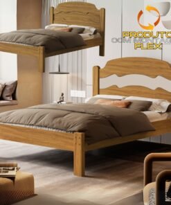 Cama Casal/Viúva Iris Nature/Off White/Nature - MADEC MÓVEIS