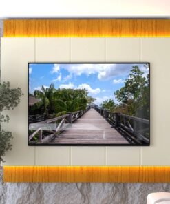 Painel ate 85" Magnifico Naturale/Off White - GELIUS