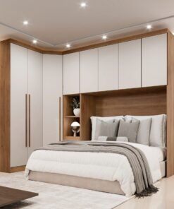 Modulado Casal/Queen 4 módulos Rizon (Módulos 2 Pts + Criado + Canto Oblíquo + Aéreo 1.67) Cumaru/Fendi – NOVO HORIZONTE