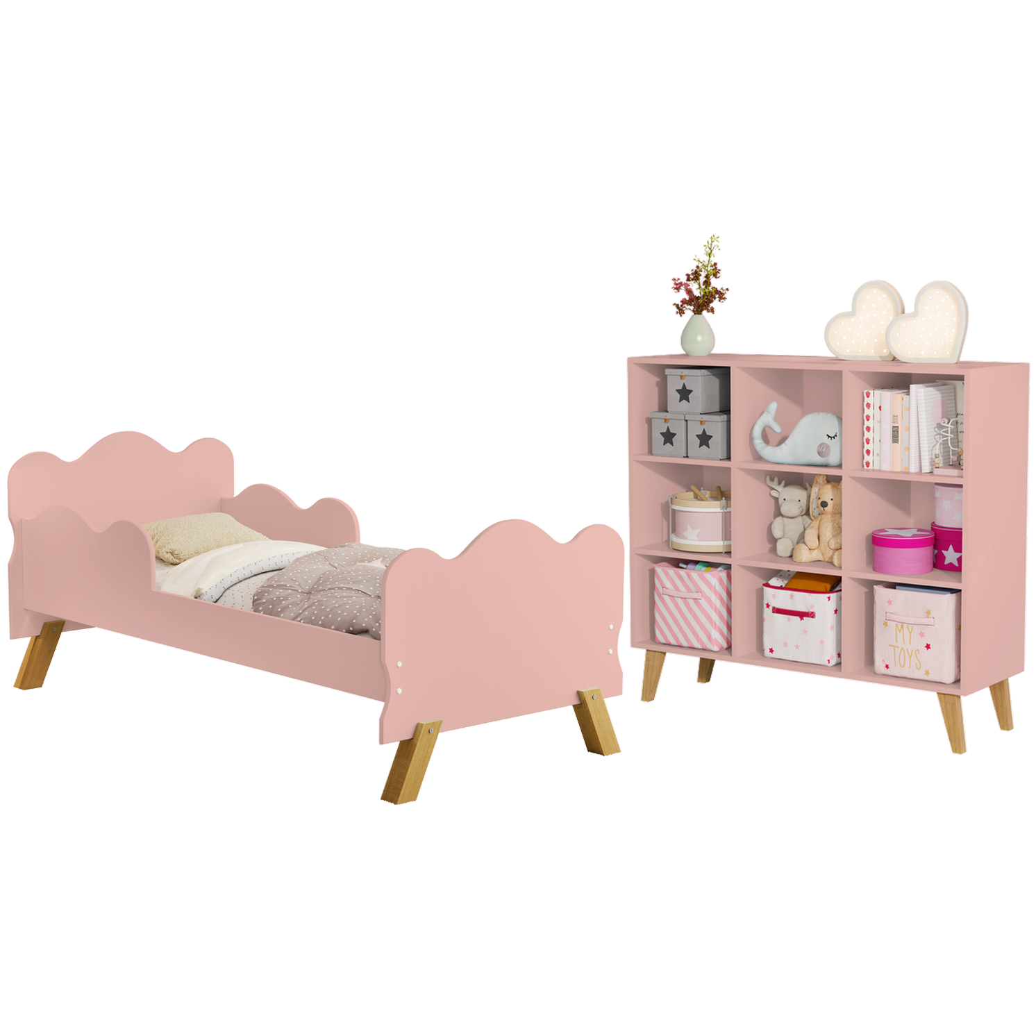 Mini Cama Juvenil Angel + Organizador Ceci Rosé - MADEC MÓVEIS - Imagem 2
