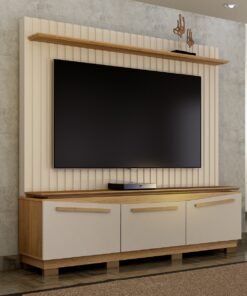 Home Theater até 75" Montreal Off White/Cinamomo - VALDEMÓVEIS