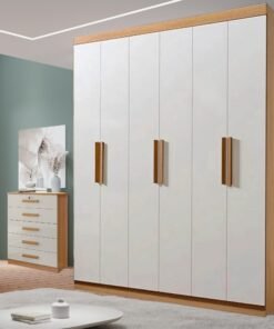 Guarda-Roupa 6 Portas Colibri + Cômoda Ipanema Cinamomo/Off White - D'DORO MÓVEIS