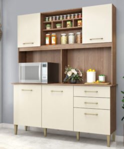 Kit Cozinha Alice/Laura C303 1,62 m Manchester/Champagne - FELLICCI