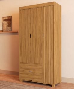Guarda-Roupa 3 Portas Bela 0,89 m Nature - MADEC MÓVEIS