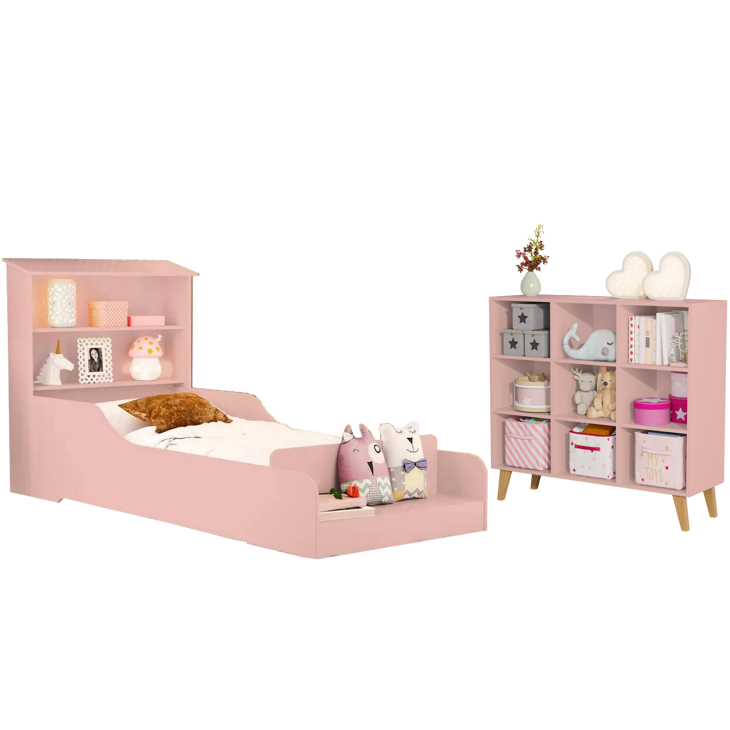 Cama Juvenil Liz + Organizador Ceci Rosé - MADEC MÓVEIS - Imagem 2