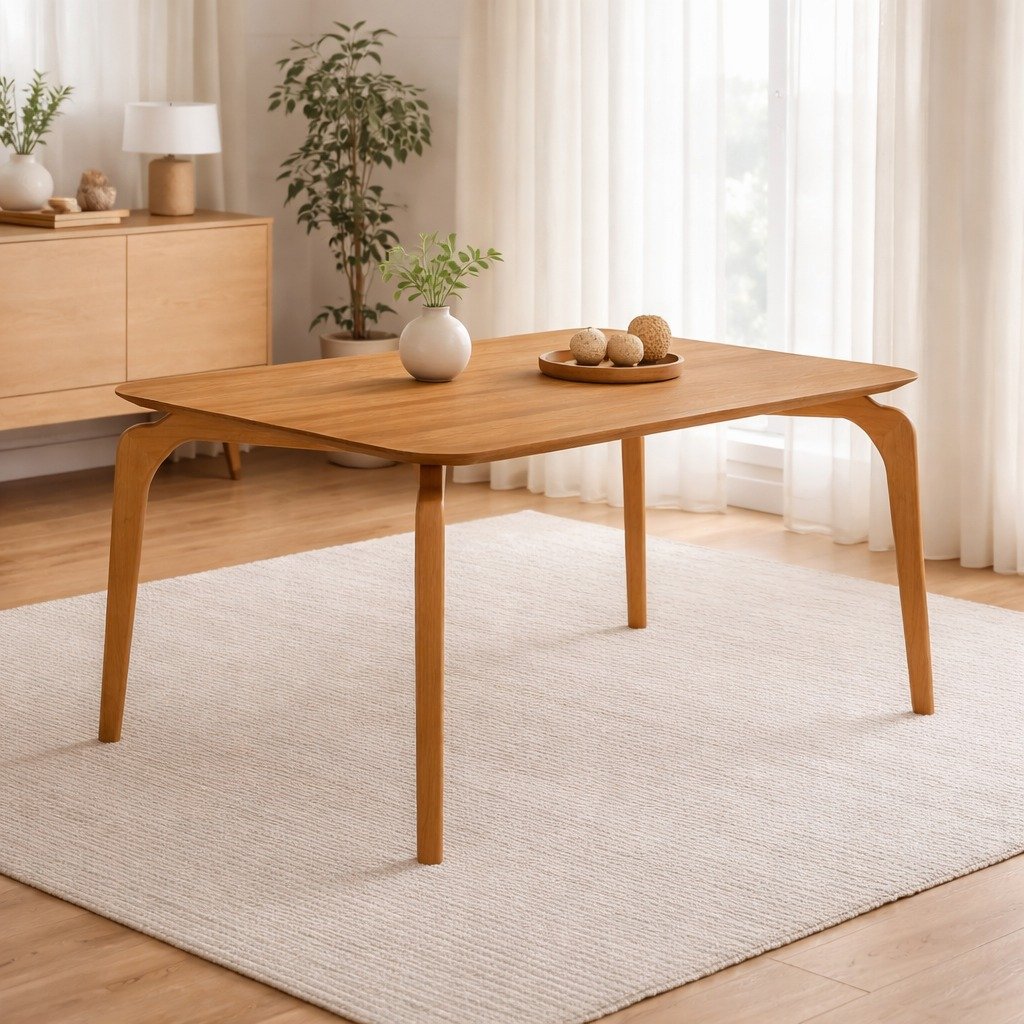 Mesa Capri 120 (S/Vidro) Laminado Natural – MÓVEIS VALVERDE