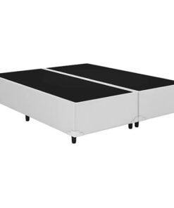 Base Box Queen Simples Corino Branco - BIOSTAR