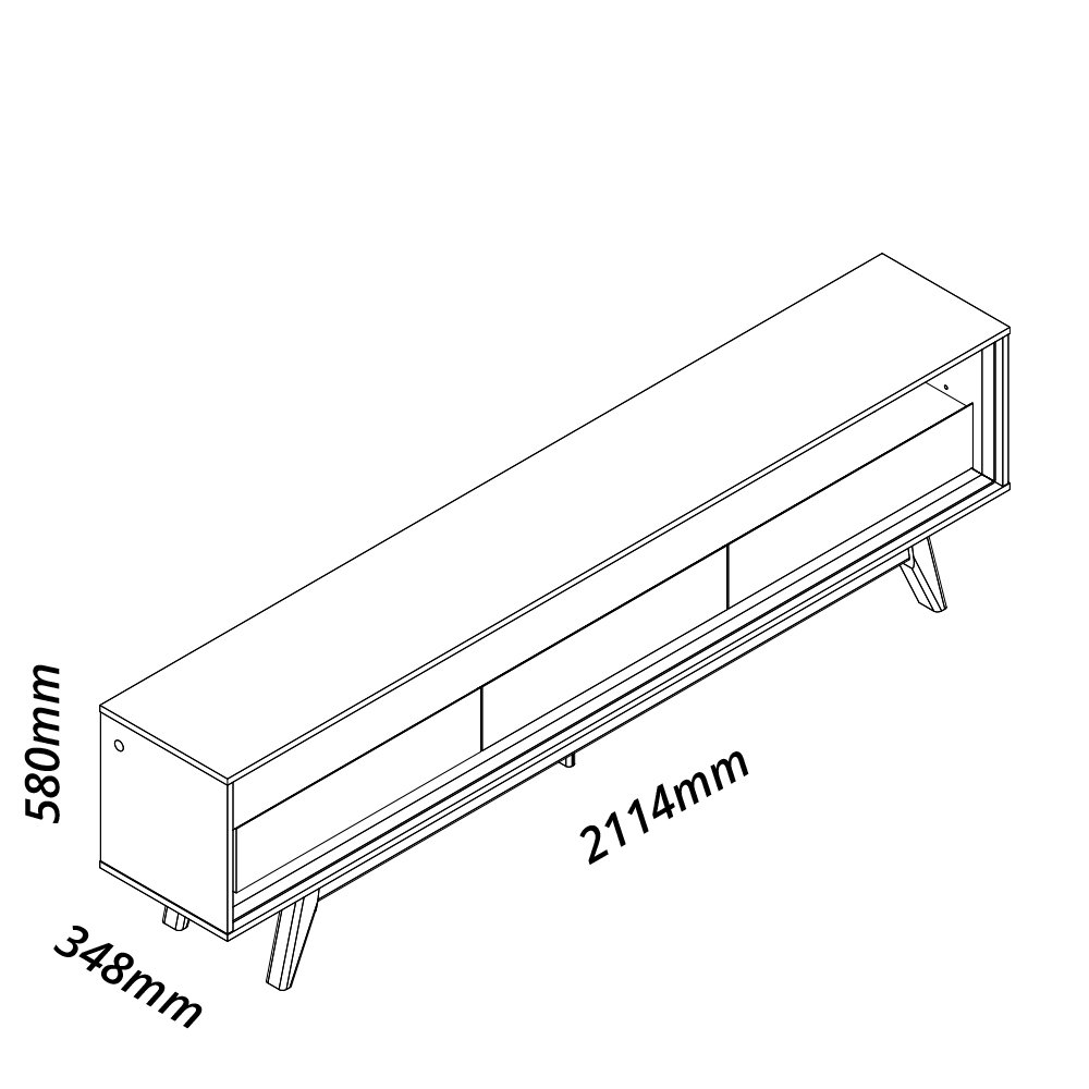 Rack até 75" Requinte 212 Naturale/Off White - GELIUS - Imagem 5
