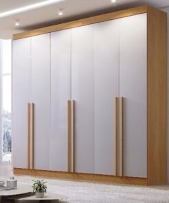 Guarda-Roupa 6 Portas Milano 2,20 m Cinamomo/Off White - D'DORO