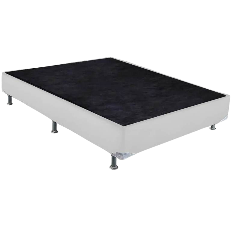 Base Box Casal Simples Corino Branco - ALTO NÍVEL CAMAS E COLCHÕES - Imagem 2