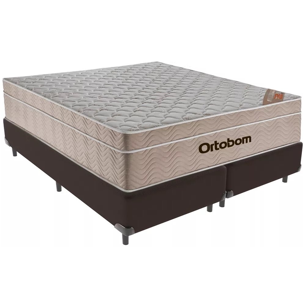 Colchão Queen Airtech Springpocket 25 cm D26 Molas Ensacadas + Base Simples Corino Marrom – ORTOBOM + BIOSTAR - Imagem 2