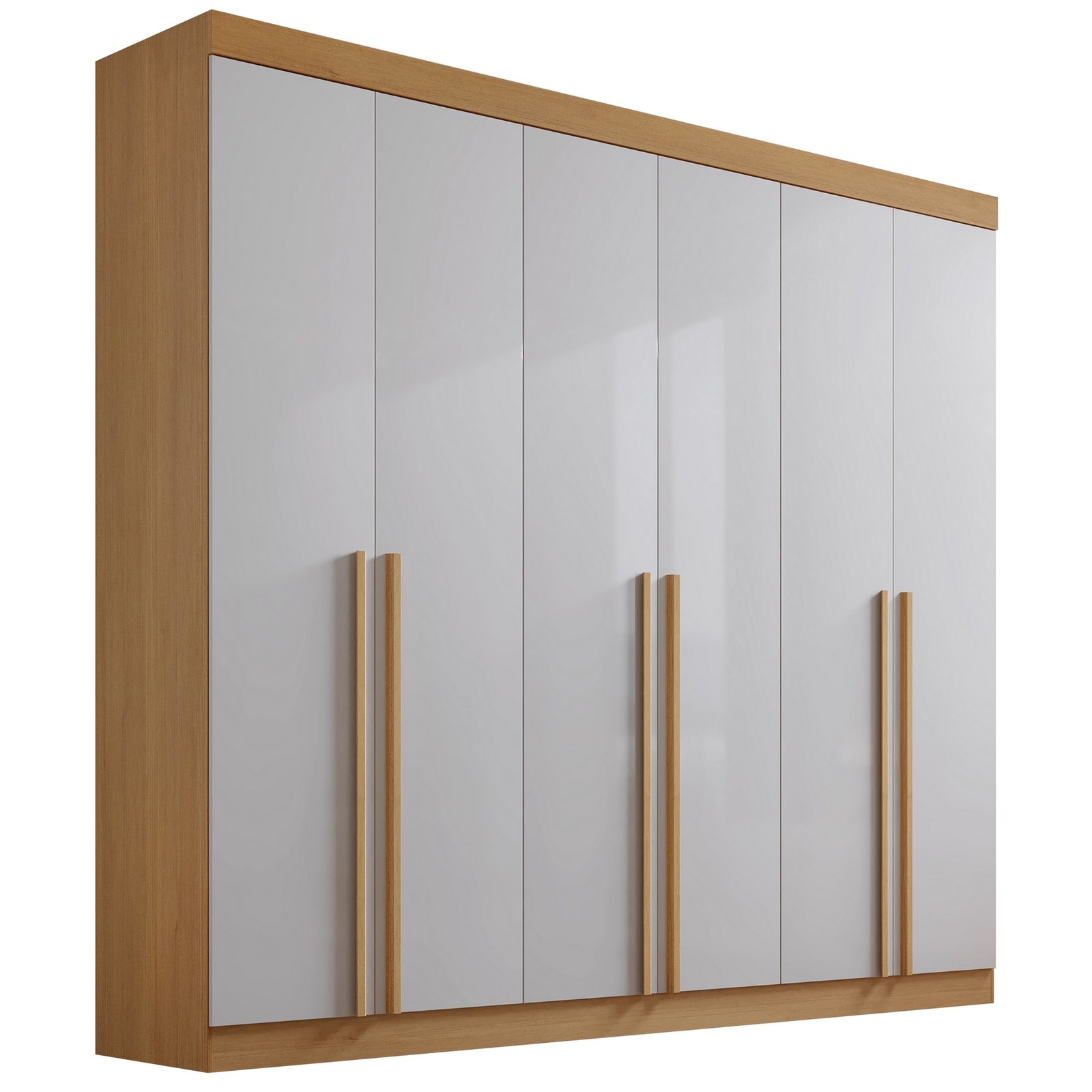 Guarda-Roupa 6 Portas Milano 2,20 m Cinamomo/Off White – D’DORO - Imagem 4