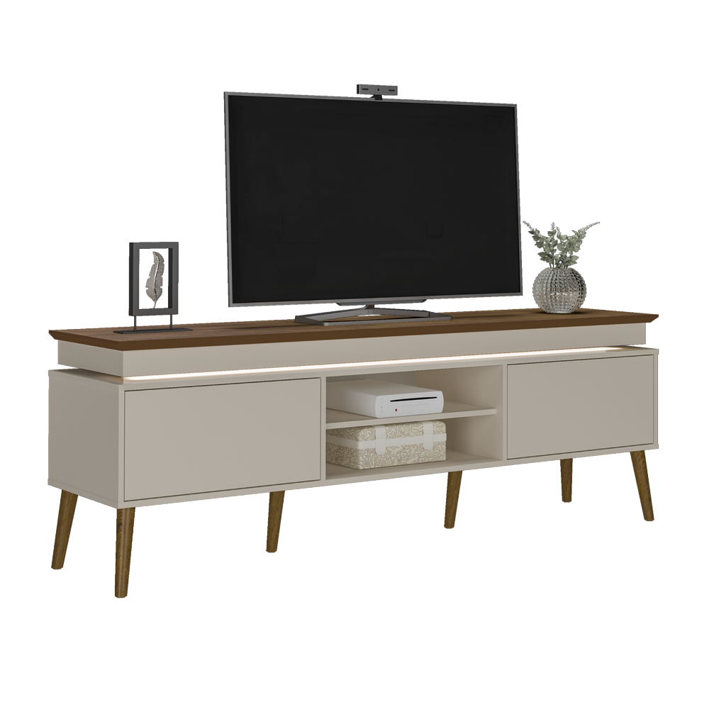 Rack até 75" Lumina Pinho/Off White - ARTELY - Imagem 3