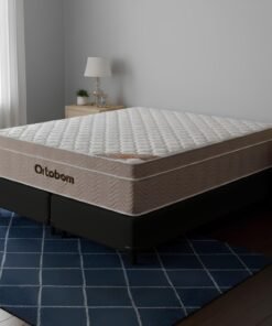 Colchão Queen Airtech Springpocket 25 cm D26 Molas Ensacadas + Base Simples Corino Preto – ORTOBOM + BIOSTAR