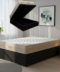 Colchão Casal Airtech Springpocket 25 cm D26 Molas Ensacadas + Base Baú Corino Preto – ORTOBOM + BIOSTAR