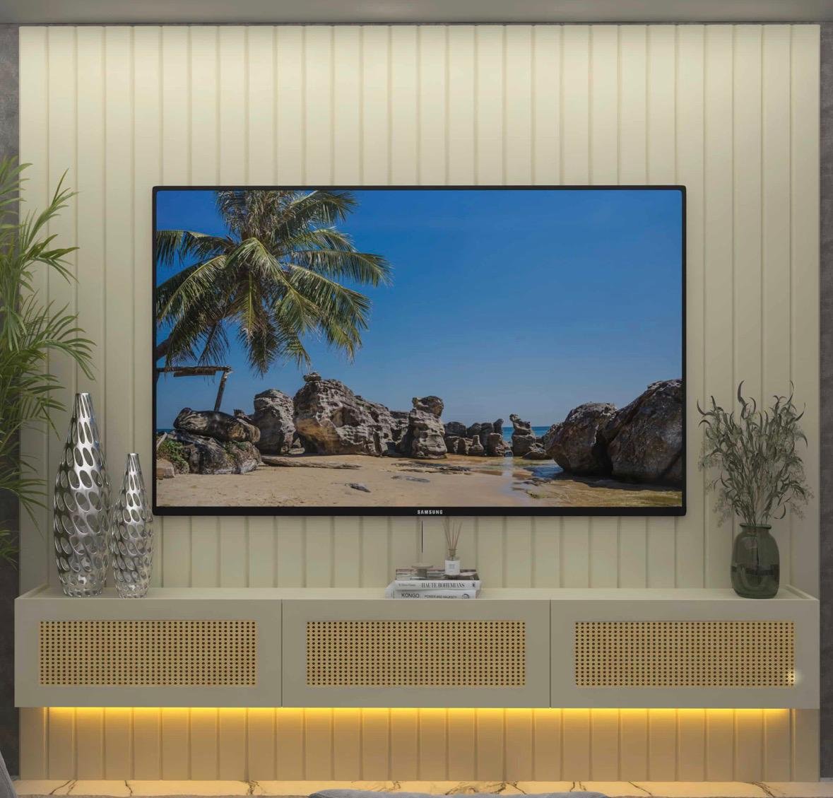 Home Suspenso até 85″ Majestade 230 Off White com Nicho Native Off White – GELIUS - Imagem 2