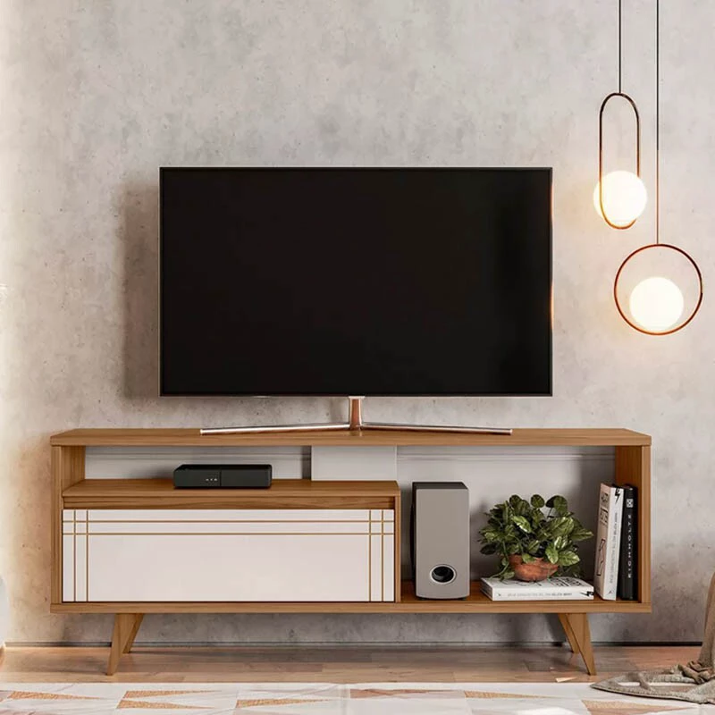 Rack Bancada NT 1315 Larg. 1.63m Freijó/Off para TV até 60" - Notável