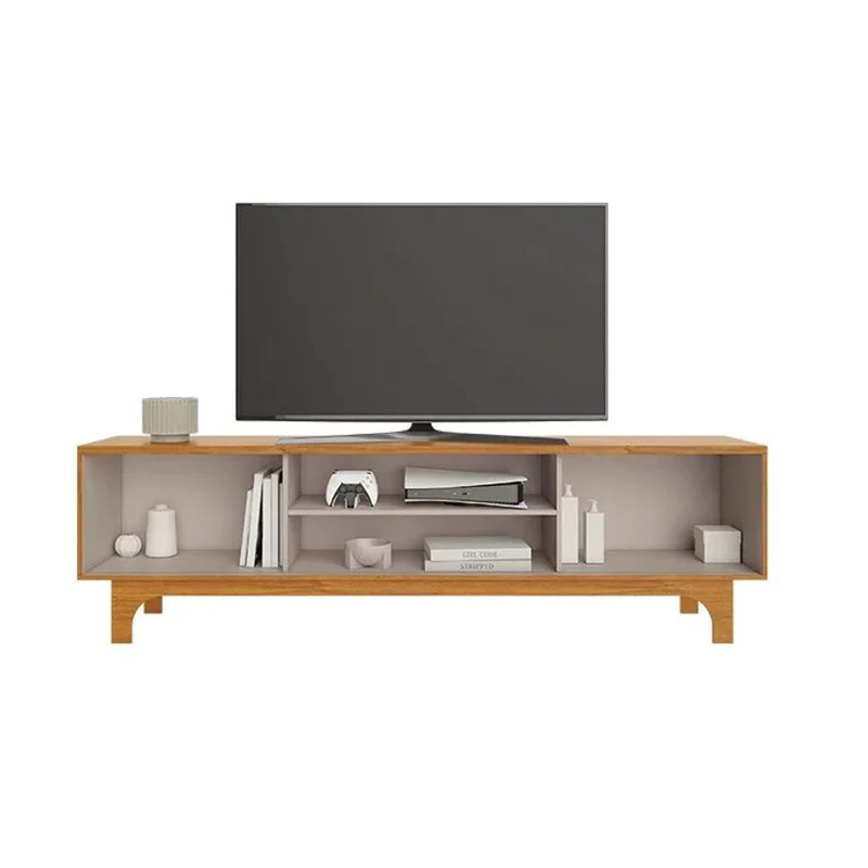 Rack Triunfo Ripado Larg. 2.00m Cinamomo/Off para TV até 70" - JCM - Imagem 3