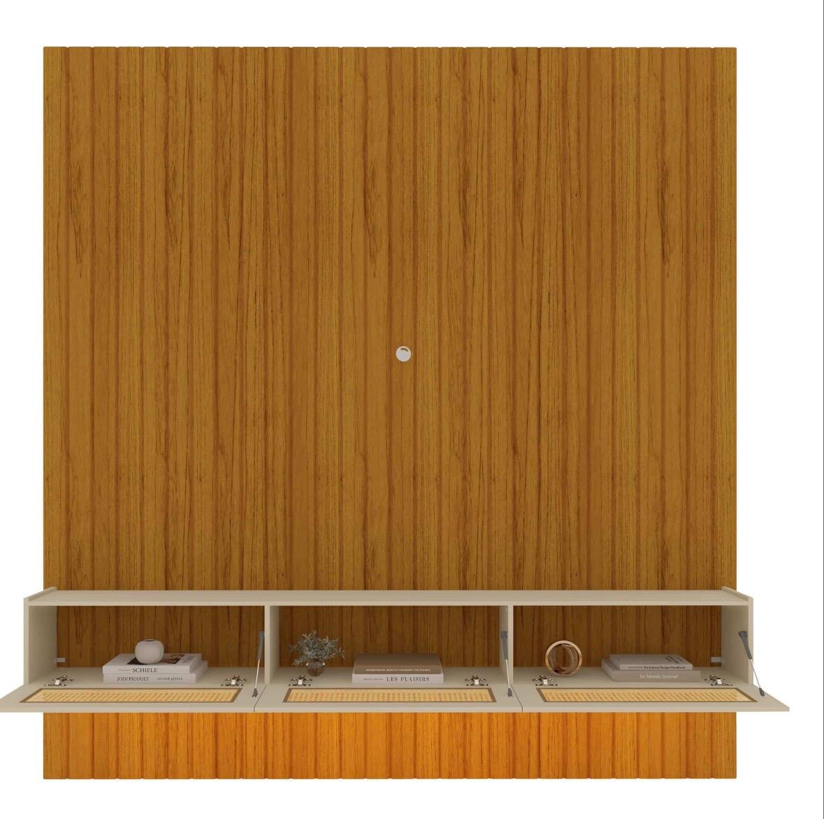 Home Suspenso até 85″ Majestade 230 Naturale com Nicho Native Off White – GELIUS - Imagem 3