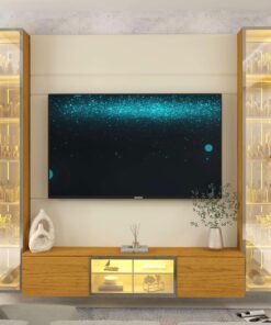 Home Suspenso até 85″ Luminare Reflecta com Duas Torres 230 Off White/Naturale – GELIUS
