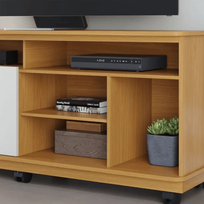 Rack Bancada Jurerê Larg. 1.50m Naturale/Off White Mate para TV até 65"- Colibri - Imagem 6