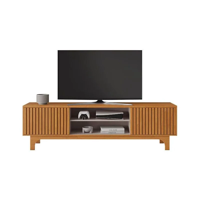 Rack Triunfo Ripado Larg. 2.00m Cinamomo/Off para TV até 70" - JCM - Imagem 2