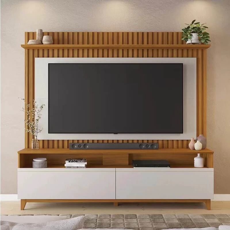 Home NT 1340 Larg. 1.83m Freijó/Off Ripado para TV até 65" - Notável - Imagem 2