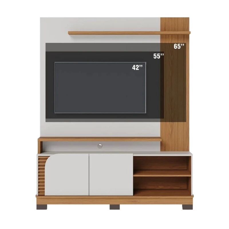 Home Jurerê Larg. 1.50m Off/Freijó para TV até 65" - Colibri - Imagem 5