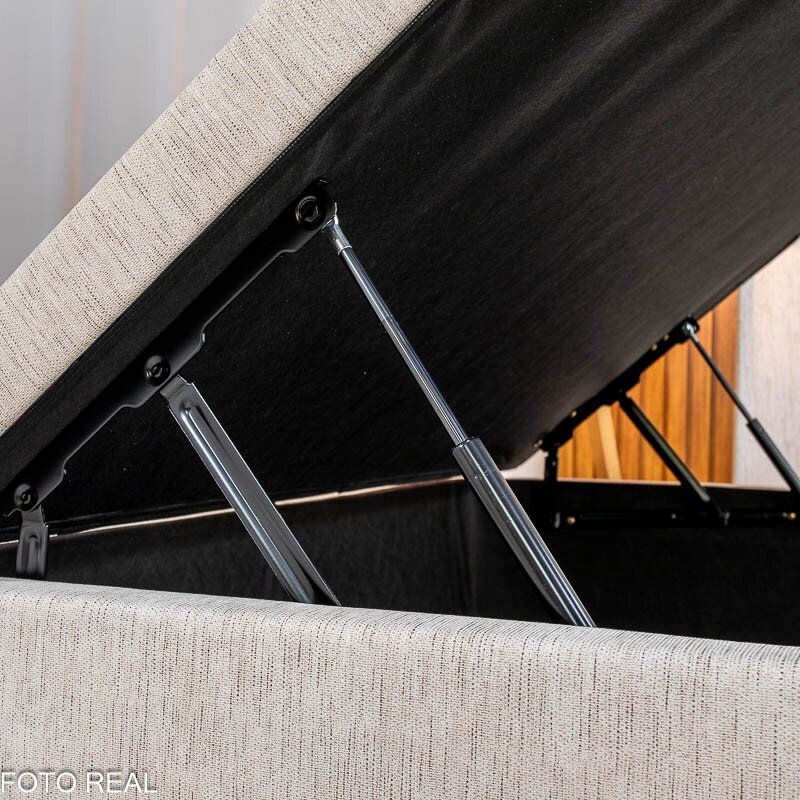 Base Box Baú Casal Prime Confort Corino Palha Blindado 138x188x45 - Issacar - Imagem 4