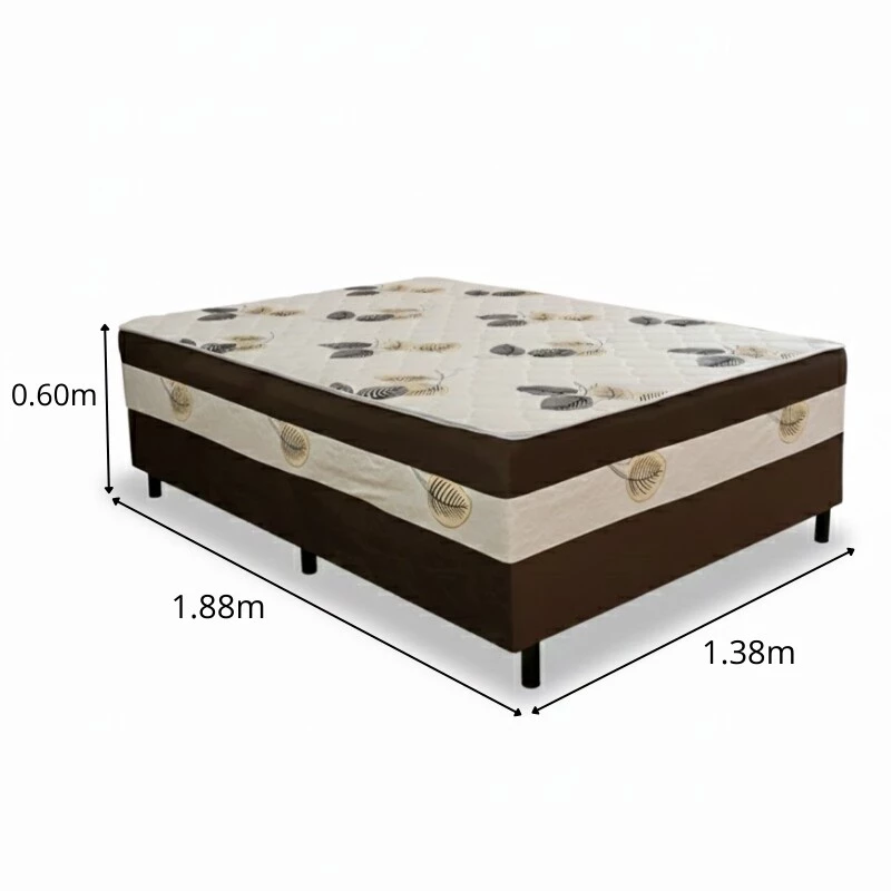 Unibox Casal Ortopédico Marrom Nosso Sonho - 138x188x60 | Suporta até 220kg - Imagem 2