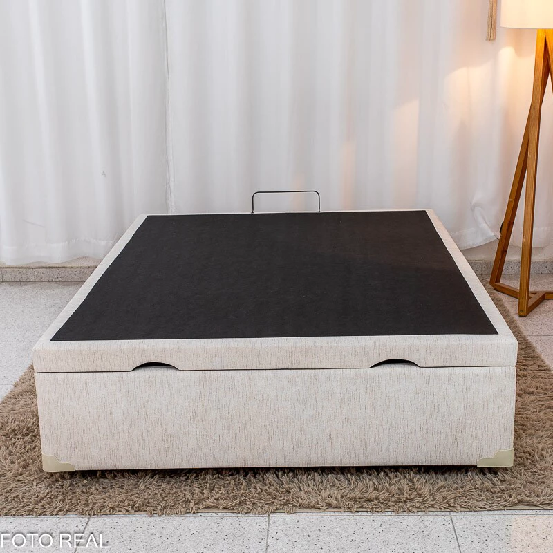 Base Box Baú Casal Prime Confort Corino Palha Blindado 138x188x45 - Issacar - Imagem 5