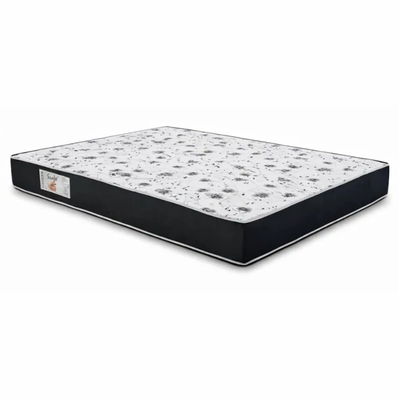 Box Casal Sued Preto Ortobel + Colchão Casal Santé 100% Espuma D33 Altura 20 Nosso Sonho - 138x188x57 | Suporta até 240kg - Imagem 3