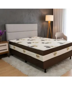 Unibox Casal Ortopédico Marrom Nosso Sonho - 138x188x60 | Suporta até 220kg