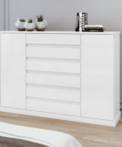 Cômoda 7 Gavetas Vedra Branco – LOPAS
