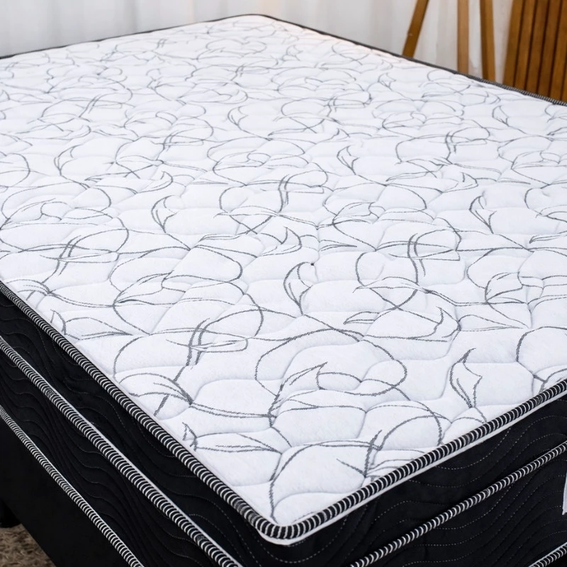 Colchão Casal Airtech 150 Ortopillow Ortopédico D45 Ortobom + Box Casal Sued Preto - Ortobel - 138x188x65 | Suporta até 200kg - Imagem 3