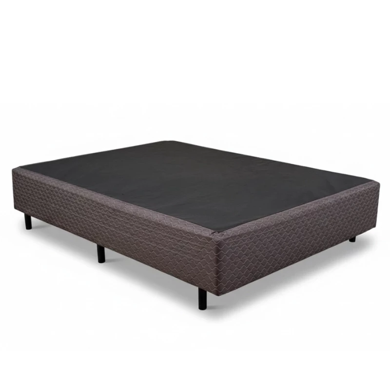 Colchão Casal Montreal 138x188x32 Molas Ensacadas - Viero + Base Box Casal Universal Marrom Bordado - Gazin 138x188x79 | Suporta até 260kg - Imagem 4