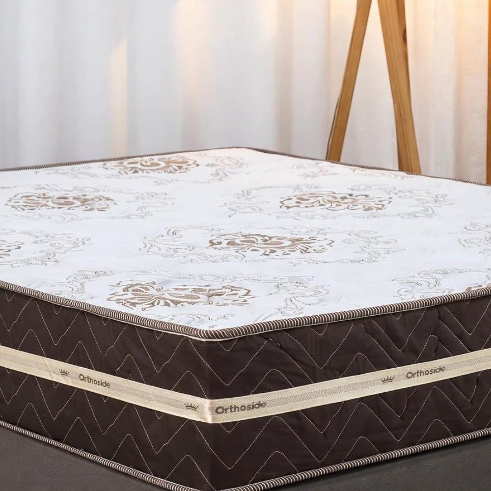 Colchão Casal Livina Plus Molas Ensacadas Orthoside + Box Casal Sued Marrom Ortobel - 138x188x67 | Suporta até 220kg - Imagem 4