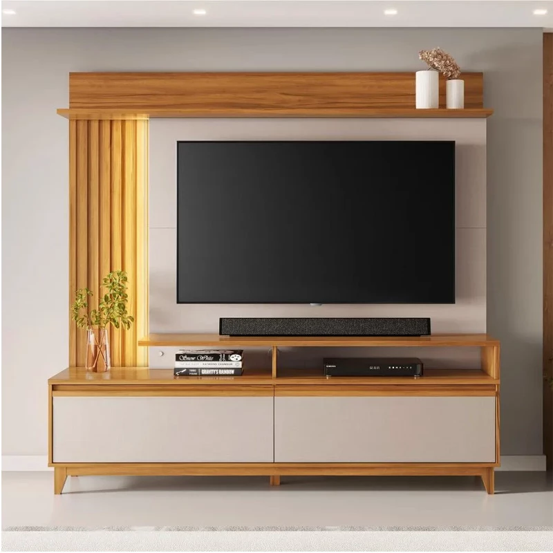 Home NT 1400 Freijó/Off C/Detalhe Ripado e LED para TV's até 60 Polegadas Larg. 1.83m - Notável
