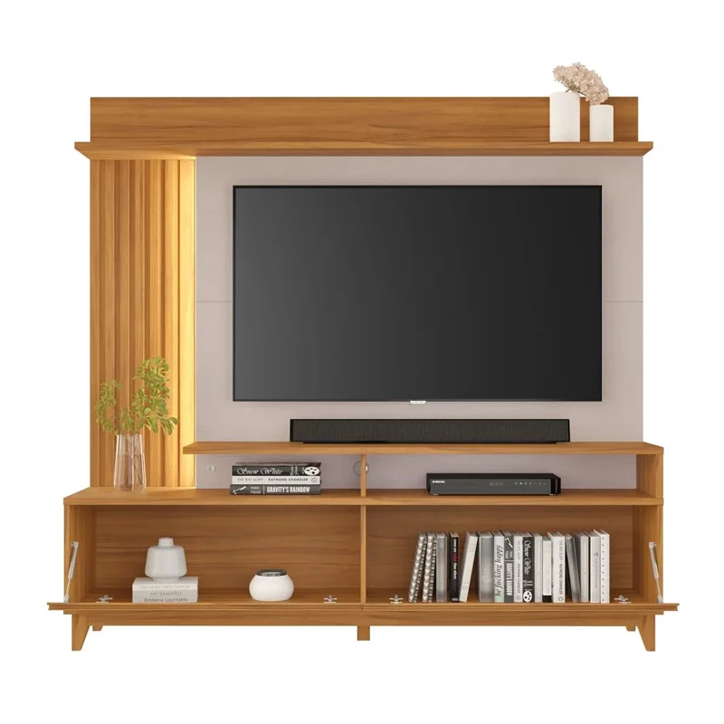 Home NT 1400 Freijó/Off C/Detalhe Ripado e LED para TV's até 60 Polegadas Larg. 1.83m - Notável - Imagem 4