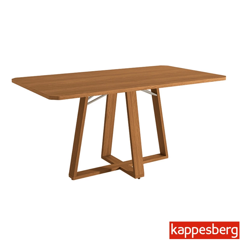 Mesa de Jantar BA68 Tampo MDF Madeirado 160X80 + 6 Cad. Gardeni Canela - Kappesberg - Imagem 6