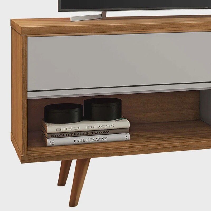 Rack Bancada NT 1180 Larg.1.35m Freijó/Off para TV até 55"- Notável - Imagem 14
