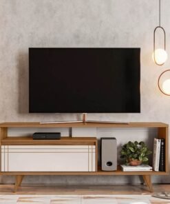 Rack Bancada NT 1315 Larg. 1.63m Freijó/Off para TV até 60" - Notável