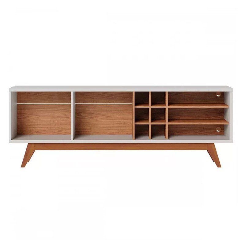 Bancada Noronha Larg. 1.80m Off/Freijó para TV até 70" Colibri - Oferta - Imagem 4