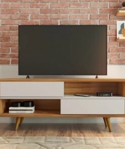 Rack Bancada NT 1180 Larg.1.35m Freijó/Off para TV até 55"- Notável