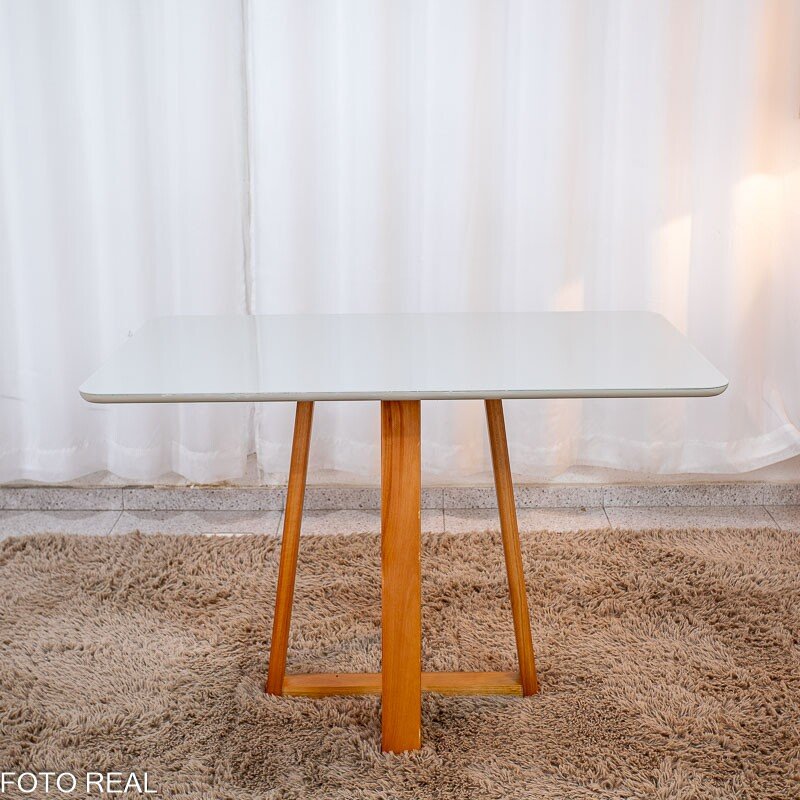 Mesa de Jantar Bali 120×80 Vidro Off/Base Madeira + 4 Cad. Londres Veludo Chumbo Madeira Minas Plac - Entregue Montada - Imagem 28