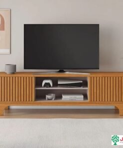 Rack Triunfo Ripado Larg. 2.00m Cinamomo/Off para TV até 70" - JCM
