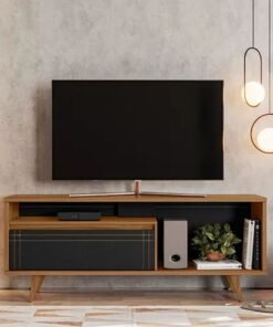 Rack Bancada NT 1315 Larg. 1.63m Freijó/Preto para TV até 60" - Notável