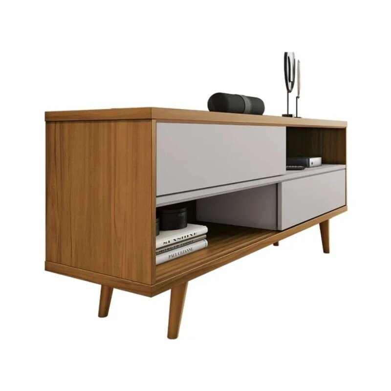 Rack Bancada NT 1180 Larg.1.35m Freijó/Off para TV até 55"- Notável - Imagem 18